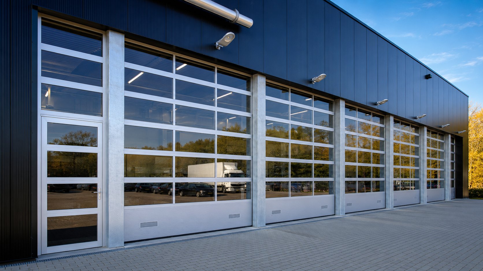Uși sectionale ALU-SEK montate la depozit logistic